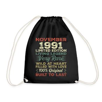 Légende Depuis Novembre 1991 Millésime Novembre 1991 - Sac de sport léger - noir - Devant