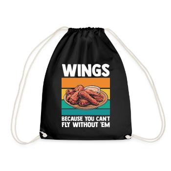 Des ailes parce que vous ne pouvez pas voler sans elles - Sac de sport léger - noir - Devant