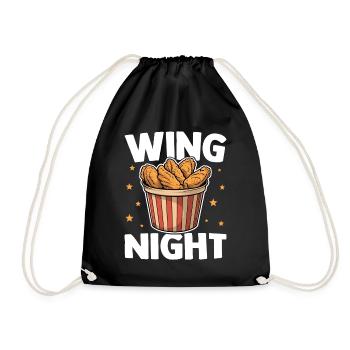 Funny Wing Night Chicken Wings Crispy Wings - Drawstring Bag - black - Front