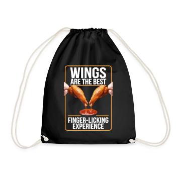 Les ailes sont la meilleure expérience de léchage de doigts - Sac de sport léger - noir - Devant