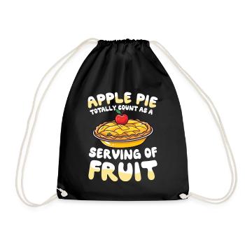 Apple Pie Totally Count As A Serving Of Fruit - Turnbeutel - Schwarz - Vorne
