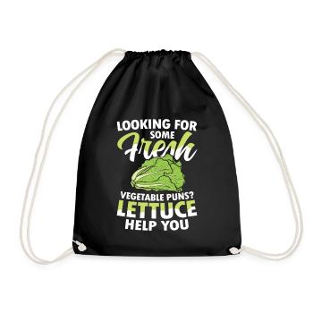 Looking For Some Fresh Vegetable Puns Lettuce - Turnbeutel - Schwarz - Vorne