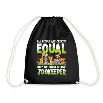 Only The Finest Become Zookeeper - Turnbeutel - Schwarz - Vorne