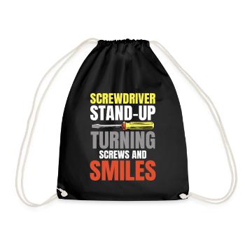 Screwdriver Stand-Up Turning Screws für einen - Turnbeutel - Schwarz - Vorne