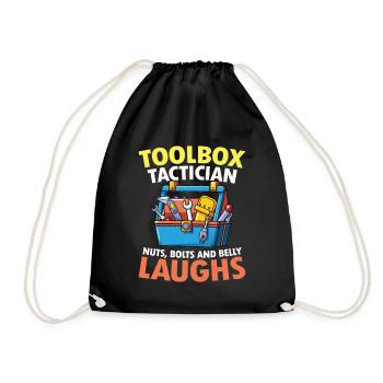 Toolbox Tactician Nuts Bolts and Belly Laughs - Turnbeutel - Schwarz - Vorne