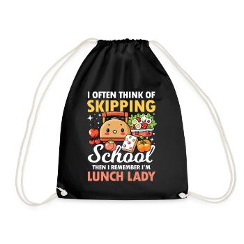 I'm Lunch Lady für einen Dessert Fan - Turnbeutel - Schwarz - Vorne