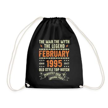 Février 1995 - Février 1995 Anniversaire Février 1995 - Sac de sport léger - noir - Devant