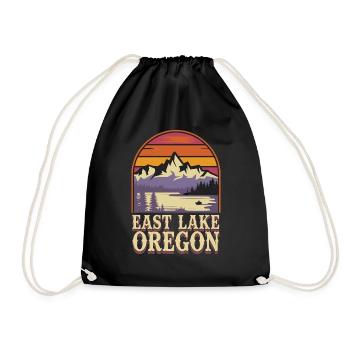 East Lake Oregon für Oregon Urlauber - Turnbeutel - Schwarz - Vorne