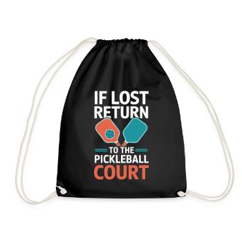 Tournoi de pickleball Chemise d’équipe Paddleball - Sac de sport léger - noir - Devant