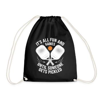 Joueur de pickleball Paddleball Game Fun Gift - Sac de sport léger - noir - Devant