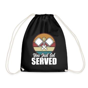 Joueur de badminton vintage Paddleball & Pickleball - Sac de sport léger - noir - Devant