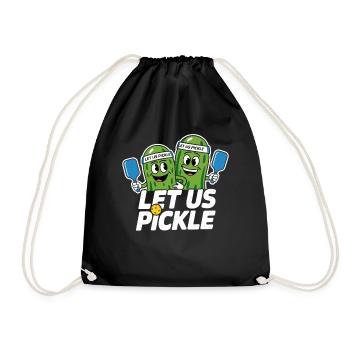 Lustiges Pickleball Gurken Liebhaber Ballsportart - Turnbeutel - Schwarz - Vorne