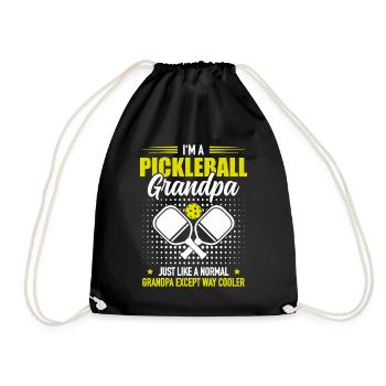 Grand-père joueur de pickleball Dinking Team cadeau - Sac de sport léger - noir - Devant