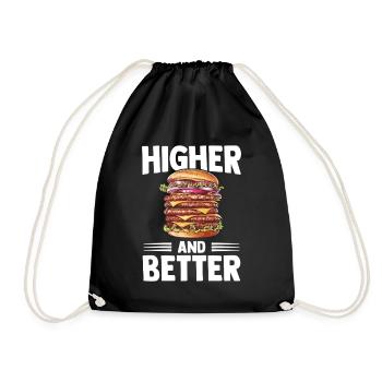 Burger et sandwich Lover Burger Gift - Sac de sport léger - noir - Devant