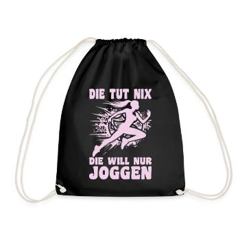 Coureuse qui ne fait rien, elle a juste envie de faire du footing, joggeuse - Sac de sport léger - noir - Devant