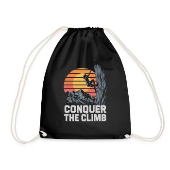 Conquer The Climb - Turnbeutel - Schwarz - Vorne