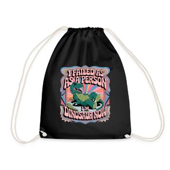 Je suis maintenant un dinosaure : design humoristique pour - Sac de sport léger - noir - Devant