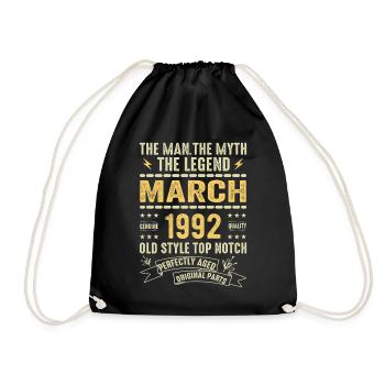 Mars 1992 Jubilé 1992 - Légendes Mars 1992 - Sac de sport léger - noir - Devant