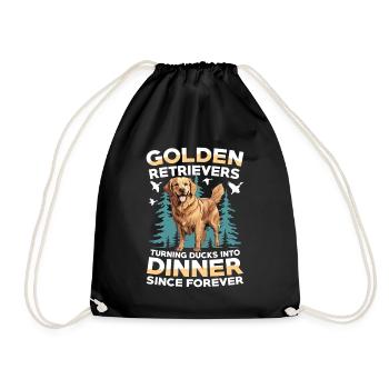 Golden Retriever : les chiens de chasse au canard par excellence - Sac de sport léger - noir - Devant