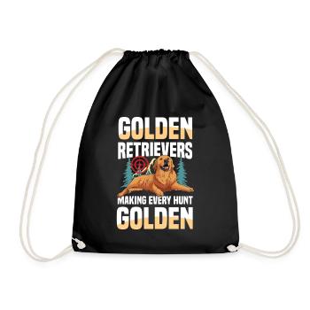 Golden Retriever : les chiens de chasse au canard par excellence - Sac de sport léger - noir - Devant