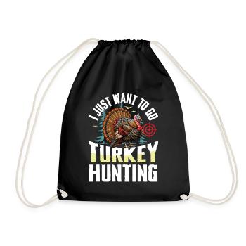 Aventure de chasse à la dinde : Je veux juste chasser la dinde - Sac de sport léger - noir - Devant