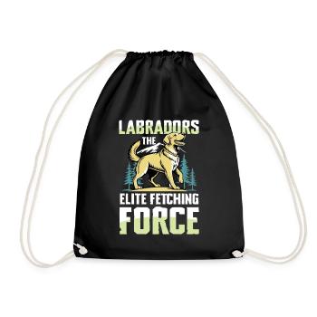 Chasse au Labrador - Sac de sport léger - noir - Devant
