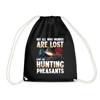 Duck hunters shoot heavier loads flag - Drawstring Bag - black - Front