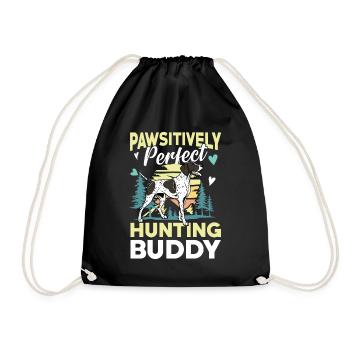 Duck hunters shoot heavier loads flag - Drawstring Bag - black - Front