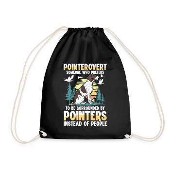 Chasseur avec son chien de chasse - Sac de sport léger - noir - Devant