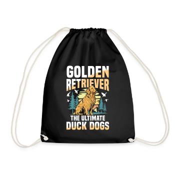 Golden Retriever : les chiens de chasse au canard par excellence - Sac de sport léger - noir - Devant