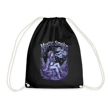 Femme Mystique Avec De La Fumée Dans Un Monde Fantastique Plein De - Sac de sport léger - noir - Devant