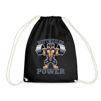 Rottweiler Power Gym Force de musculation - Sac de sport léger - noir - Devant