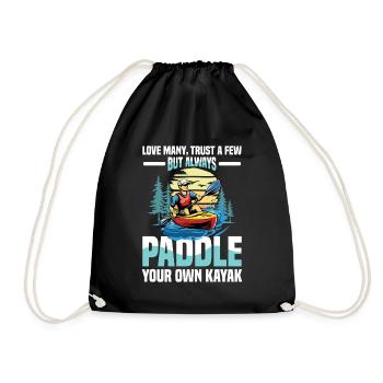 Aimez beaucoup, faites confiance à quelques-uns, mais pagayez le vôtre - Sac de sport léger - noir - Devant