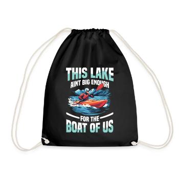 This lake is not big enough for the two of us - Drawstring Bag - black - Front