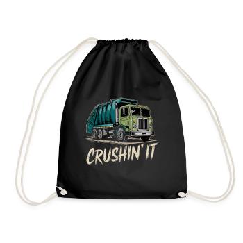 Camion d’éboueur Crushin' It Style - Sac de sport léger - noir - Devant