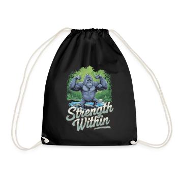 Power Within You: Discover the Strength of the Gorilla In - Drawstring Bag - black - Front