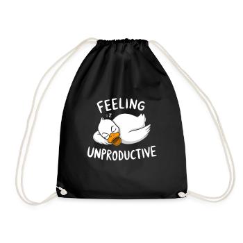 Feeling Unproductive Entspannende Ente - Turnbeutel - Schwarz - Vorne