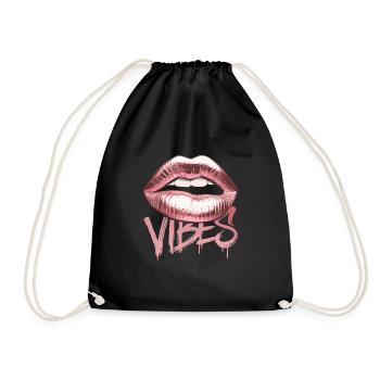 Lips Vibes Stylish art for the trend-conscious - Drawstring Bag - black - Front