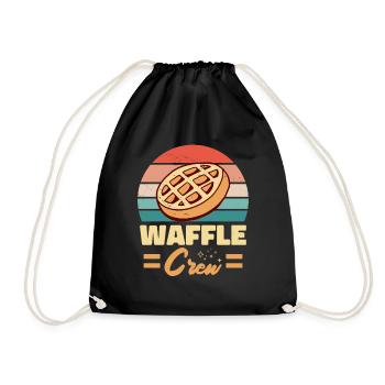 Waffle Crew Petit-déjeuner Crêpes Fans de pâtisserie - Sac de sport léger - noir - Devant