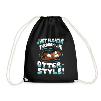 Otter Style für einen Otter Fan - Turnbeutel - Schwarz - Vorne