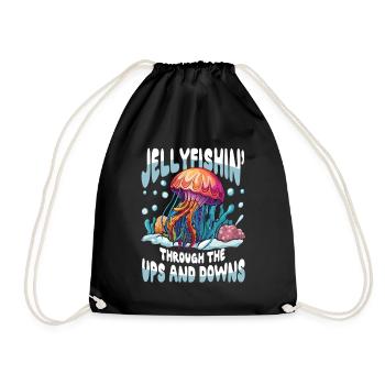 Jellyfishin' Through The Ups and Downs - Turnbeutel - Schwarz - Vorne