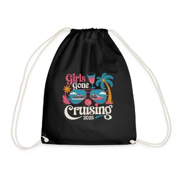 Girls Gone Cruising 2025 Sonnenbrille Palmen - Turnbeutel - Schwarz - Vorne