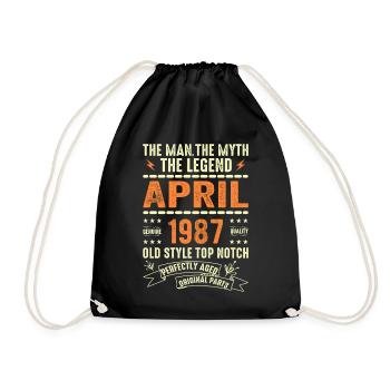 Avril 1987, AVRIL 1987 - Sac de sport léger - noir - Devant