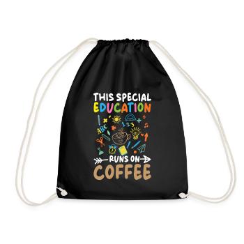 Cette éducation spécialisée fonctionne avec du café - Sac de sport léger - noir - Devant