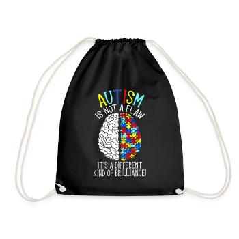 Autist Autism - Different Kind Of Brilliance - Drawstring Bag - black - Front