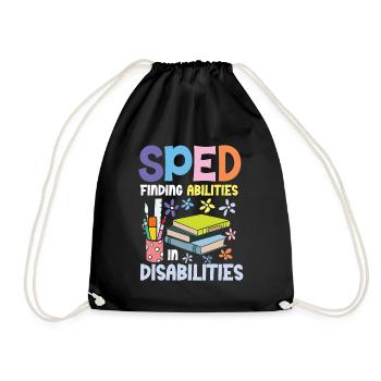 Special Education: Abilities in Disabilities - Drawstring Bag - black - Front