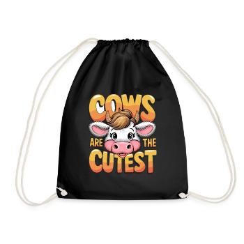 Les vaches sont les amis les animaux les plus mignons pour - Sac de sport léger - noir - Devant