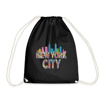 Horizon de New York Architecture colorée - Sac de sport léger - noir - Devant