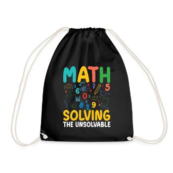 Mathe Lösen des Unlösbaren Stem Bildung Kreativ - Turnbeutel - Schwarz - Vorne