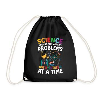 Natural sciences help solve world problems - Drawstring Bag - black - Front